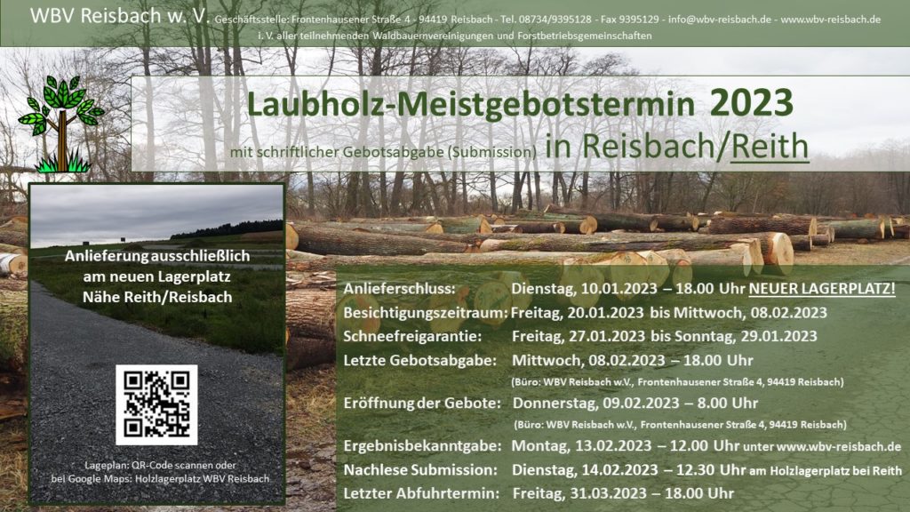 Laubholzsubmission 2023 WBV Reisbach